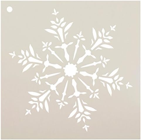 פתית שלג סטנסיל על ידי סטודיו12 / עדין חורף אמנות-לשימוש חוזר מיילר תבנית / ציור, גיר | מעורב מדיה / שימוש עבור קיר אמנות, עשה זאת בעצמך בית תפאורה / בחר גודל